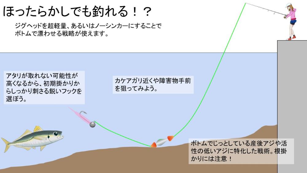 スプリットショットリグ　ボトム狙い